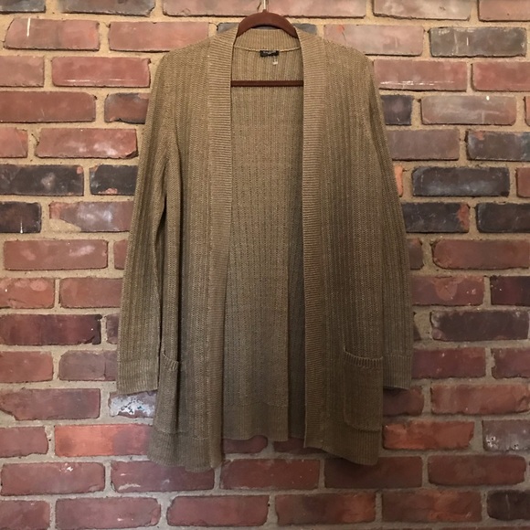 TALBOTS linen open front with pockets -40 chest - Picture 1 of 4